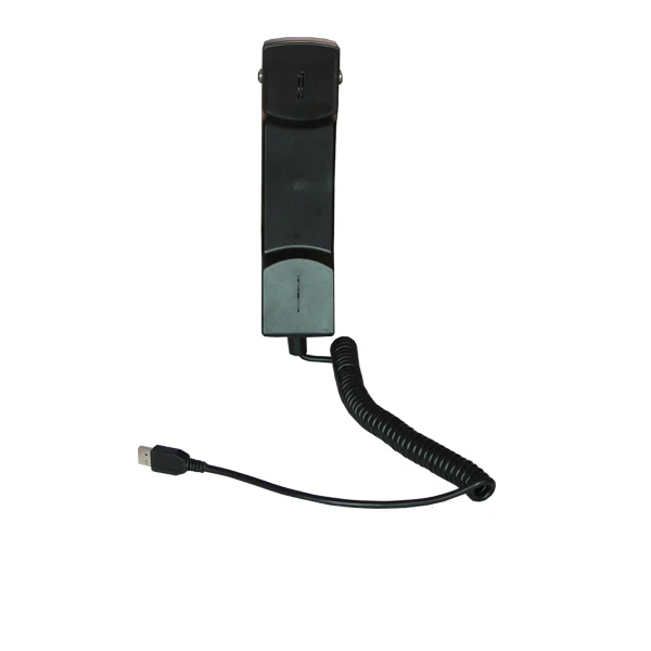 Hospital payphone handset with armoured cord metal tube