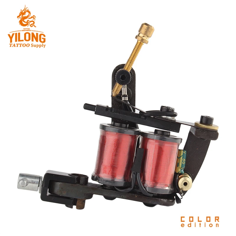 Yilong Professional Imitating Micky Coil Machine 10 Wrap Steel Iron Core Machine Coil Tattoo Machine