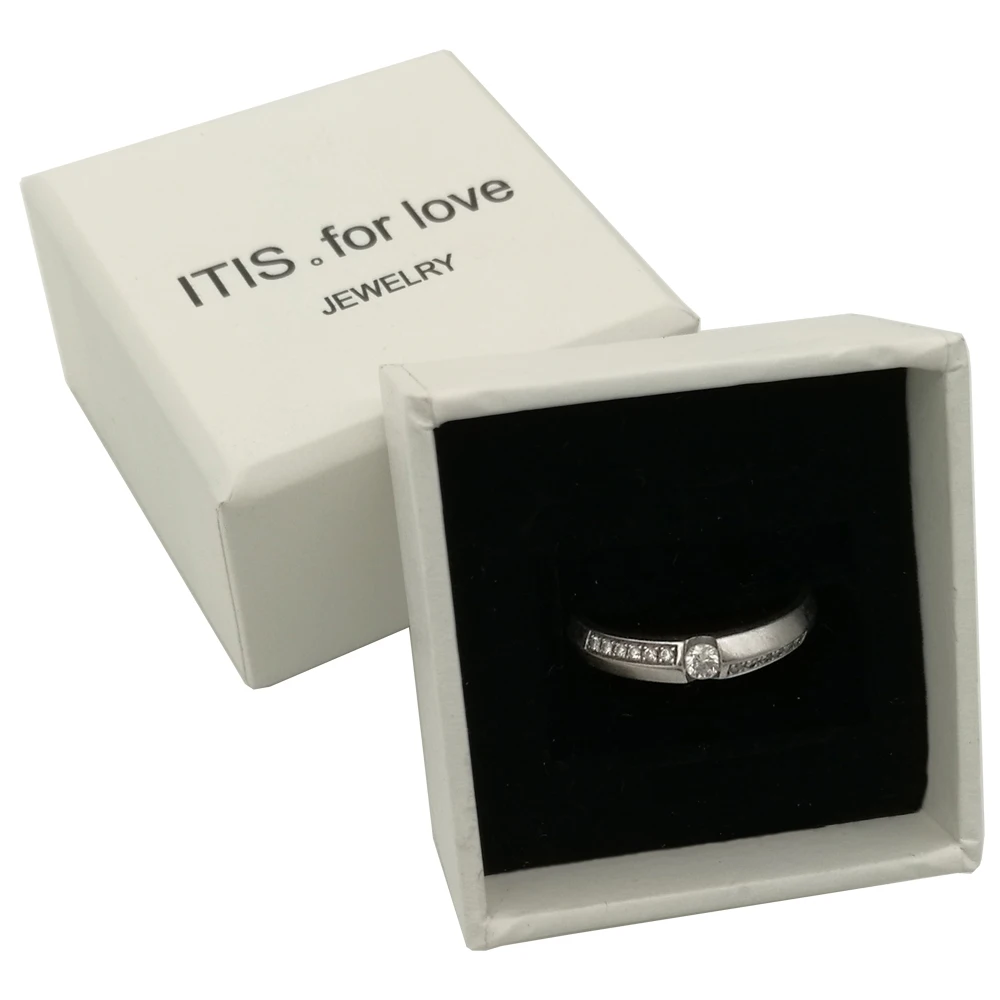 
Custom logo wedding jewelry luxury velvet ring box 