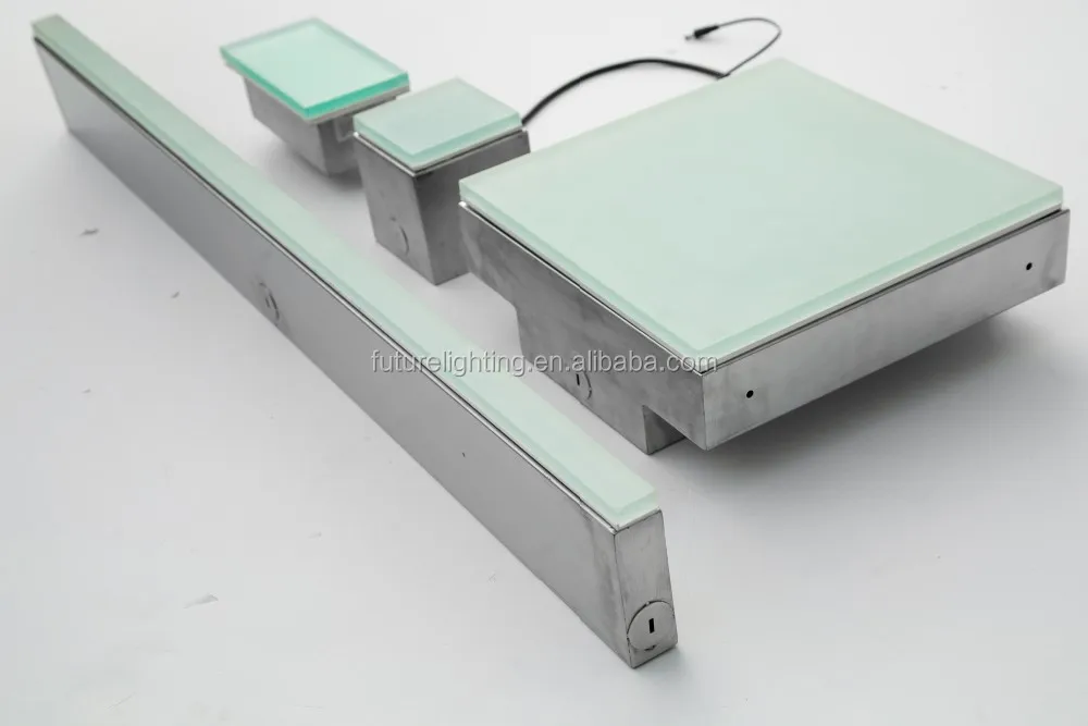 
Shenzhen ip67 tempered glass 1000mm recessed linear floor paving outdoor led brick light 
