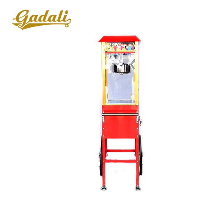 High quality commercial automatic popcorn machine with wheels (EP-801)
