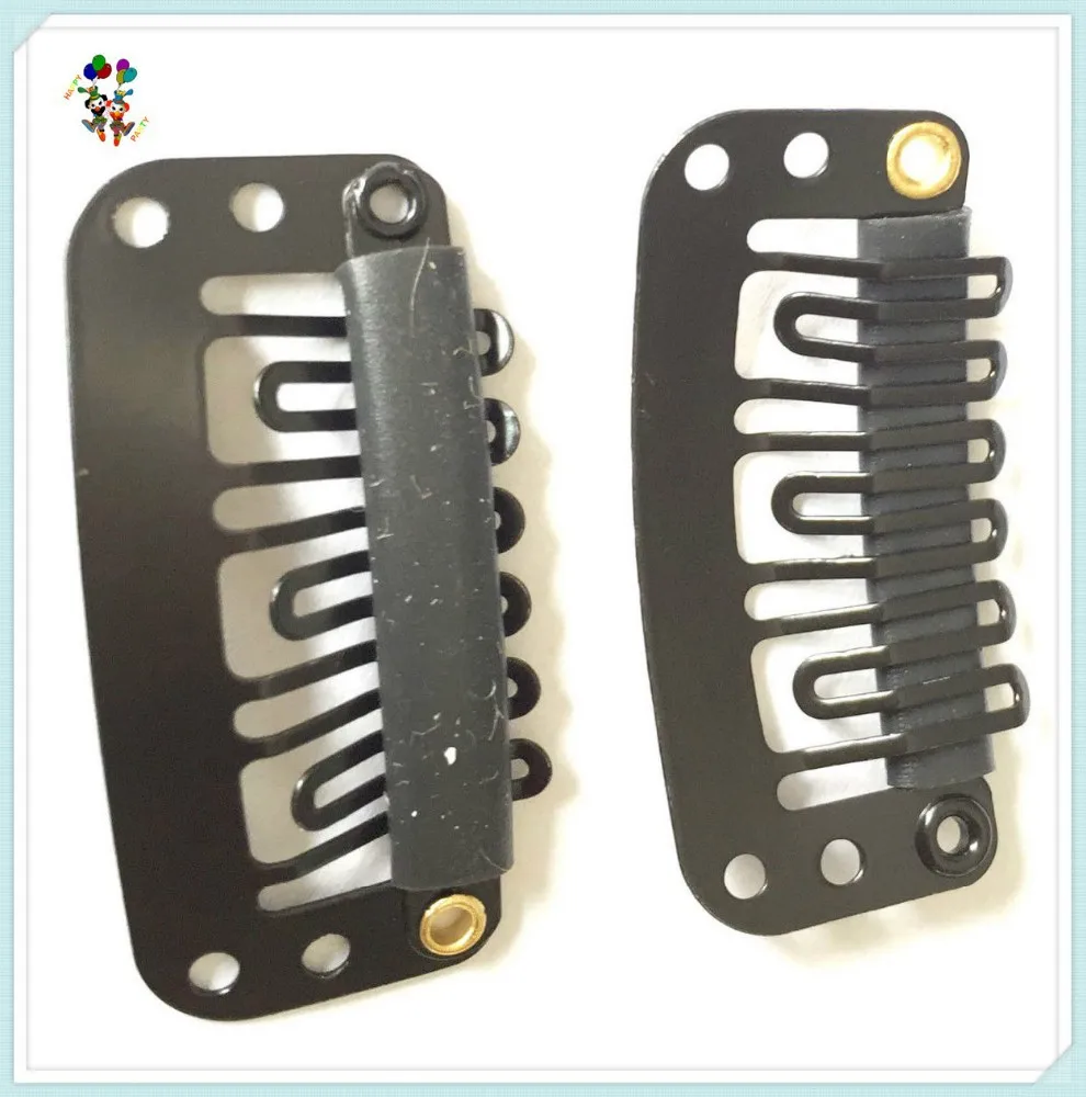 Human Hair Extension Wig Piece Small Snap Metal Clips HPC-0171