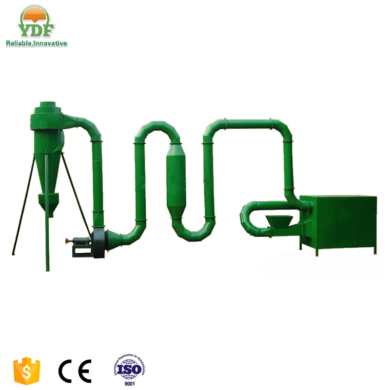 High temperature industrial airflow wood sawdust dryers for sale