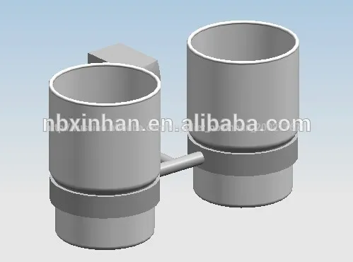 New design contemporary bathroom wall fitting accessories chrome plating brass double tumbler holder