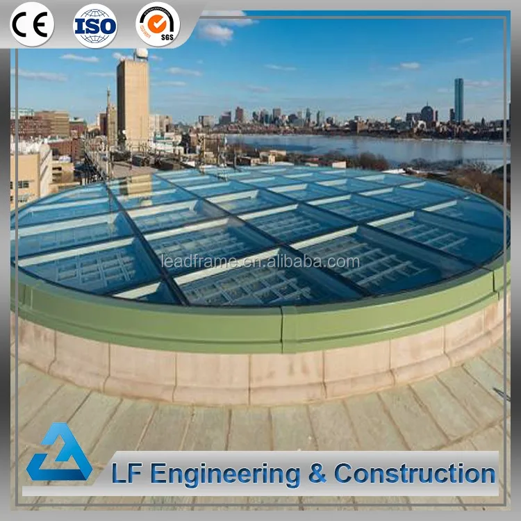 Стали Легкая Рама Стеклянной Крышей Купола