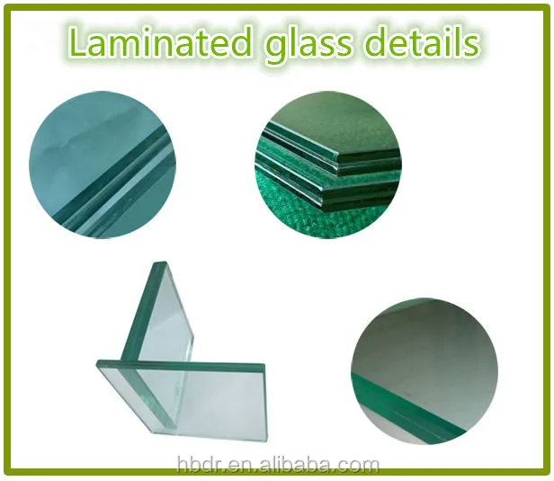 4+0.38+4mm PVB film laminated safety glass for prisons