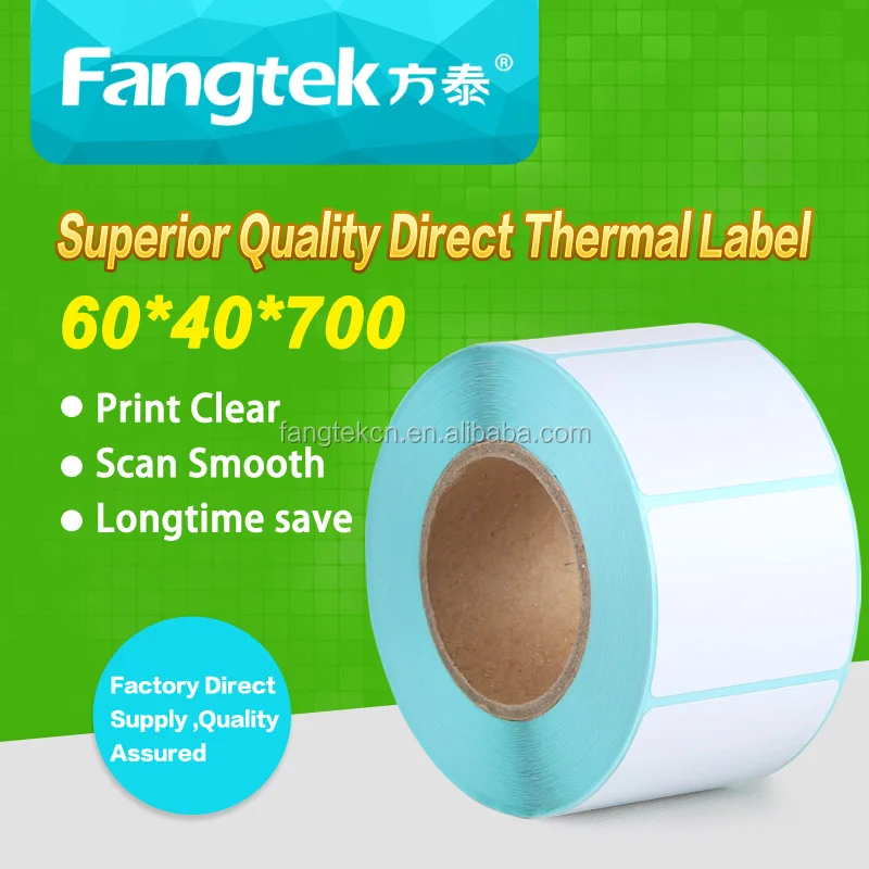 Adhesive Labels Directly Thermal Paper Label Sticker Rolls 60*40*700