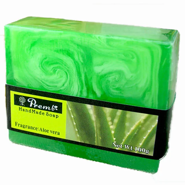 100g  rainbow natural Aloe vera  handmade bath  soap can OEM