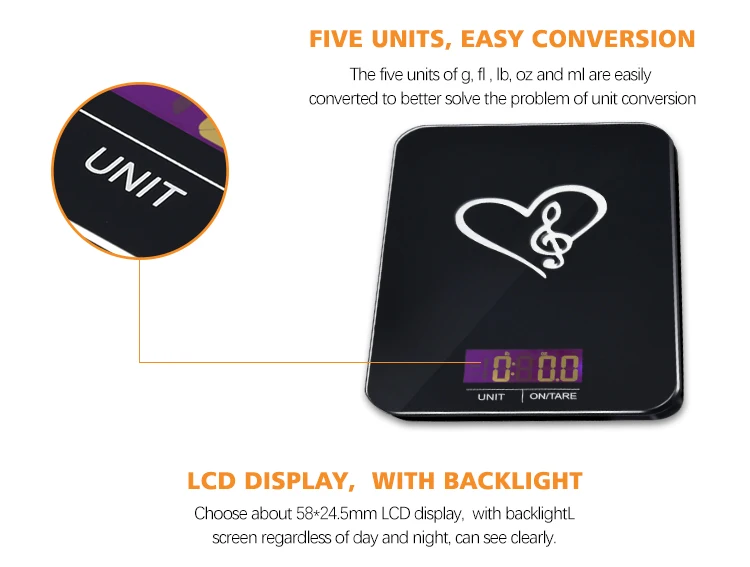 CE RoHS 5 Kg 1G super slim rectangle auto off food weight wireless wifi smart digital kitchen scale with app