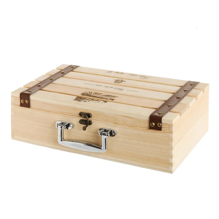 Handmade Cheap  2 Bottle Wooden Wine Boxes for Sales