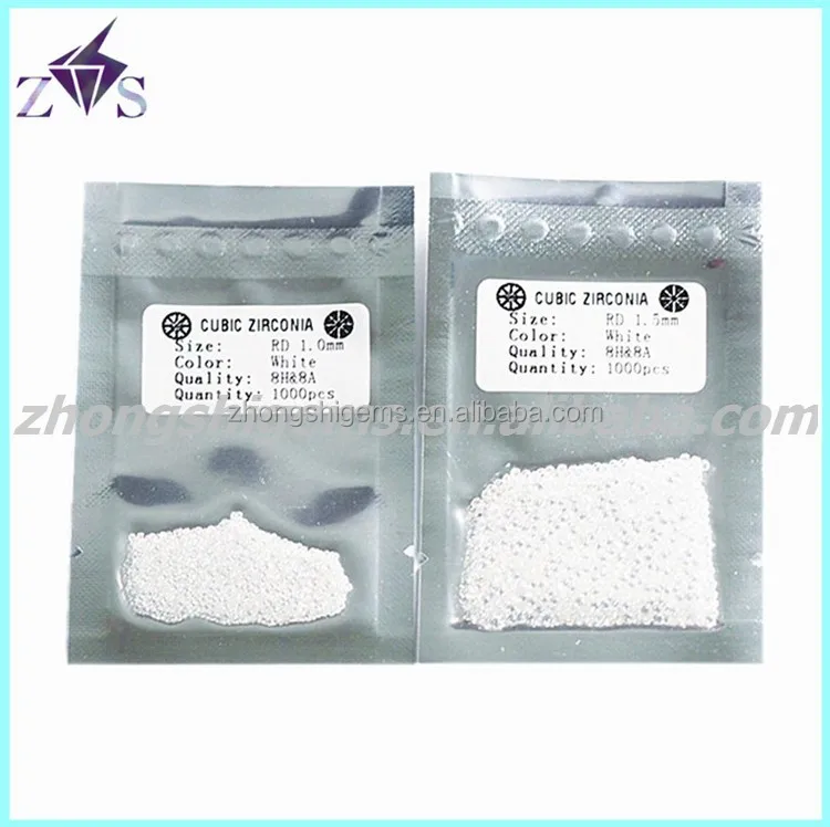 hot sale wuzhou machine cut white round cz stone