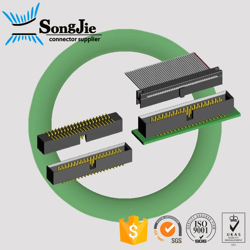 1,27 мм 2 мм 2,54 мм Samtec smd type box header idc коннектор монтаж печатной платы