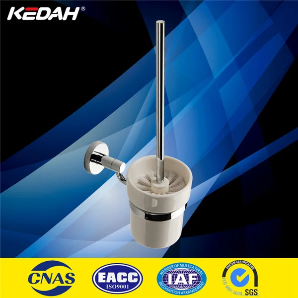 
hot sale wall mounted silicone toilet brush with ceramic holder 