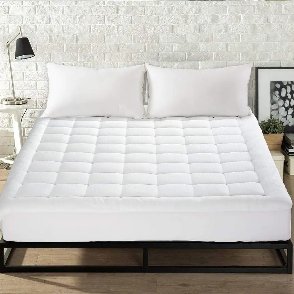 Luxurious 300TC 100% Cotton Fitted Quilted Mattress Topper