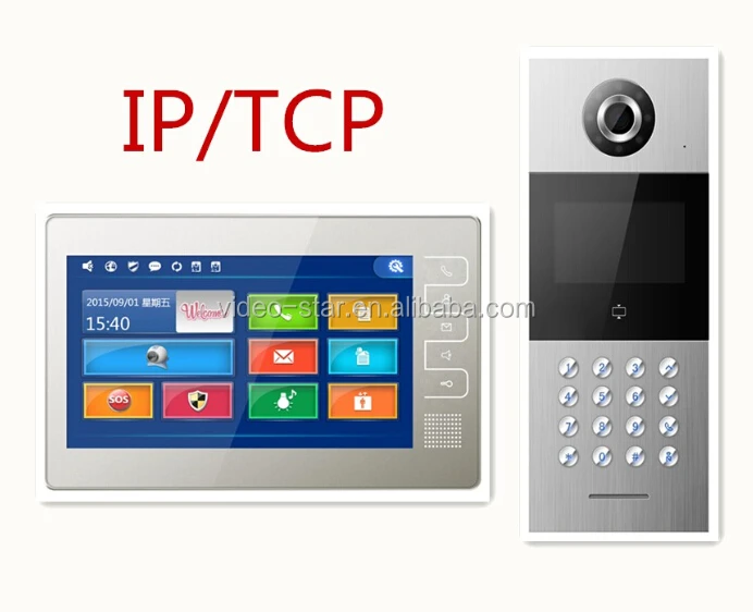 2 wire video door phone TCP/IP video door phone intercom