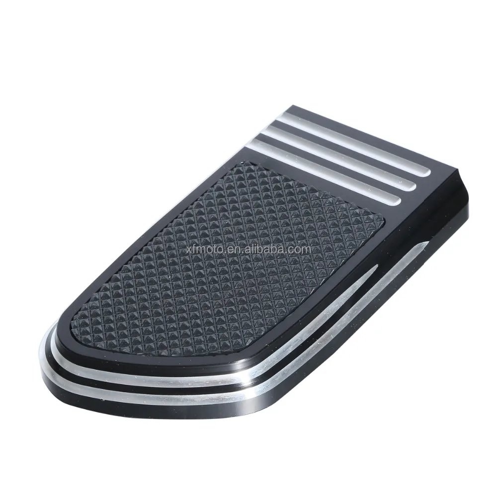 Black/Chrome Defiance Brake Pedal Pad For Davidson Street 500 Softail Breakout 84-17