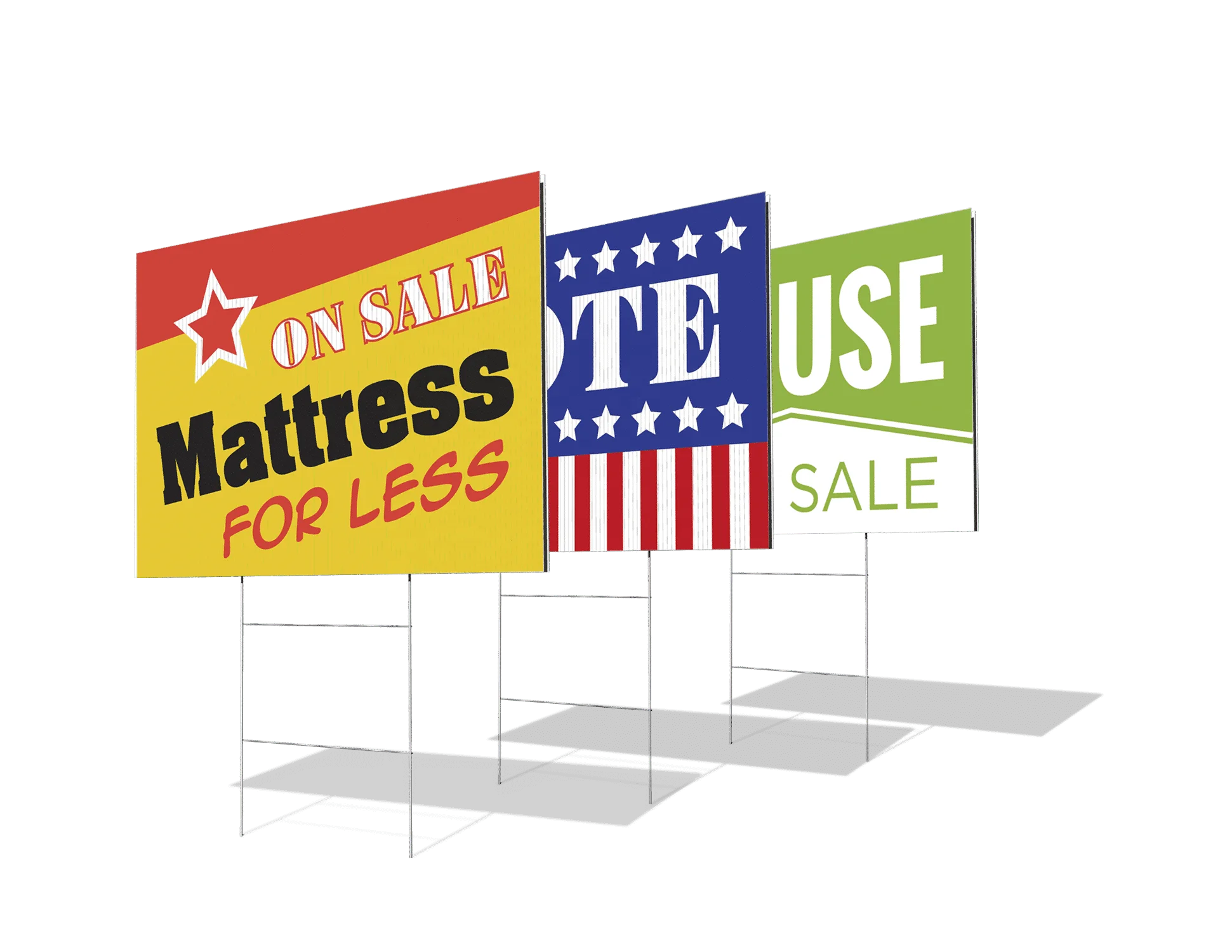 Reliable Factory Coroplast 4mm 18*24 Plastic Real Estate Signage with Yard Sign Stakes