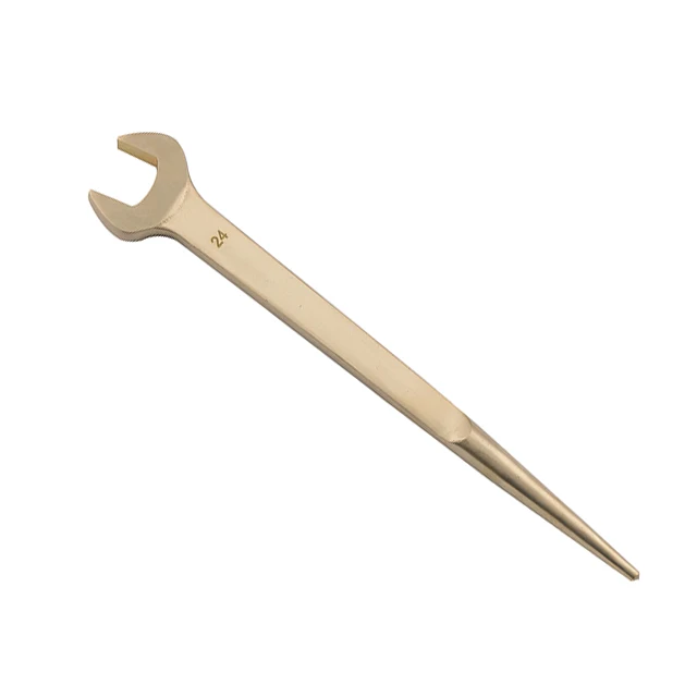 Non sparking beryllium or aluminium bronze construction open end wrench