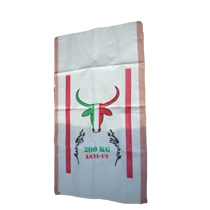 Hot sale rice pp raffia bag/sack for flour food wheat 25kg 50kg woven polypropylene sacos