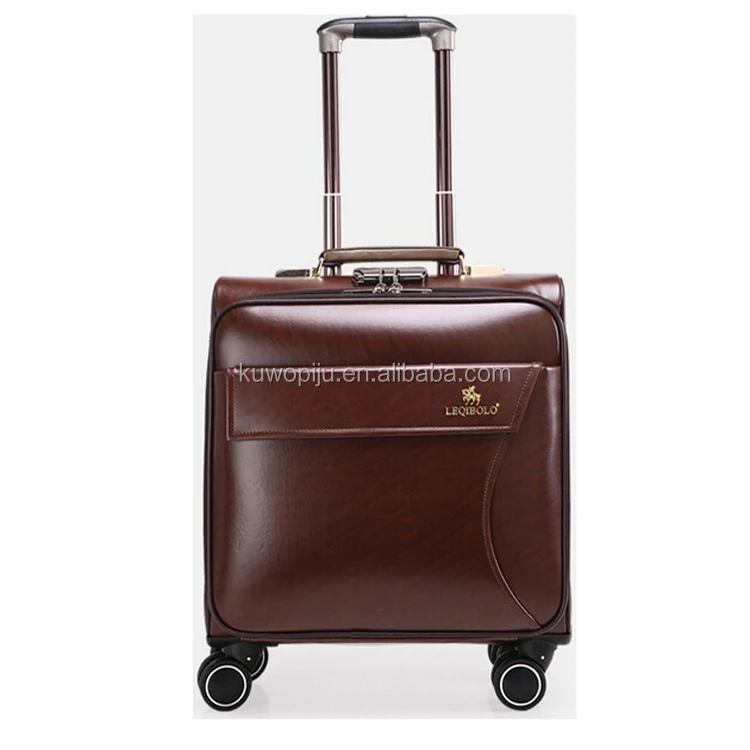 cabin size small trolley bag laptop leather airport travel luggage