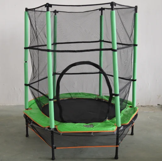 55inch mini used trampolines with safety net for kids indoor and outdoor