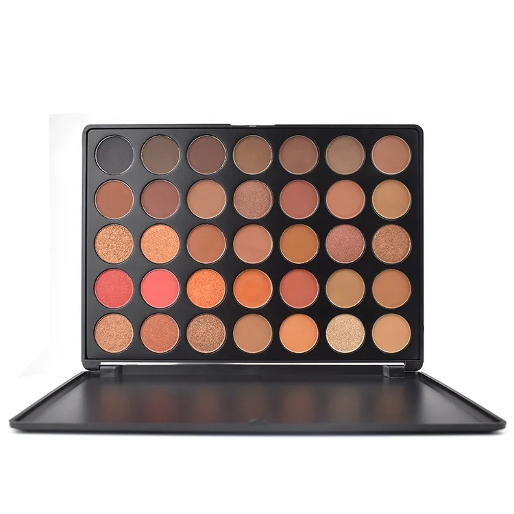 Wholesale black makeup manufacturer 35 color cheap mineral makeup palette top selling eyeshadow palette