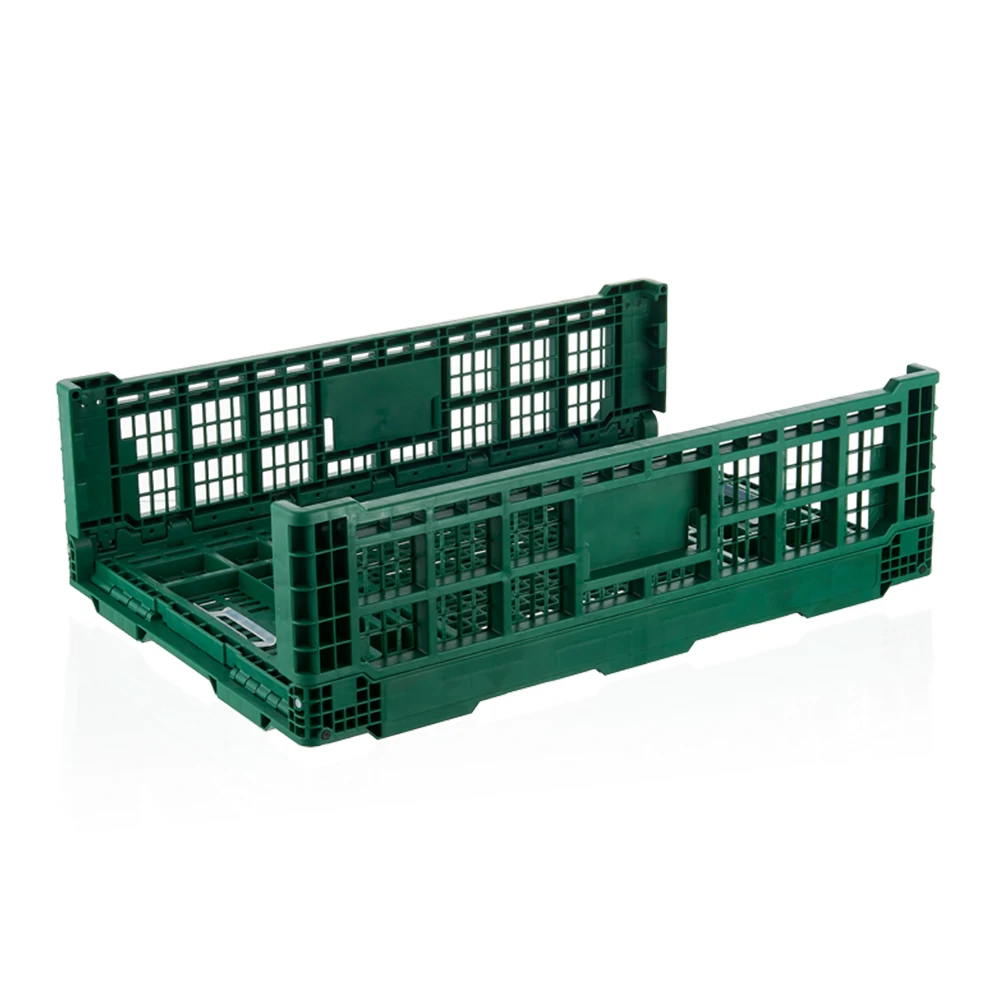 
Heavy duty plastic collapsing vegetable folding crate 