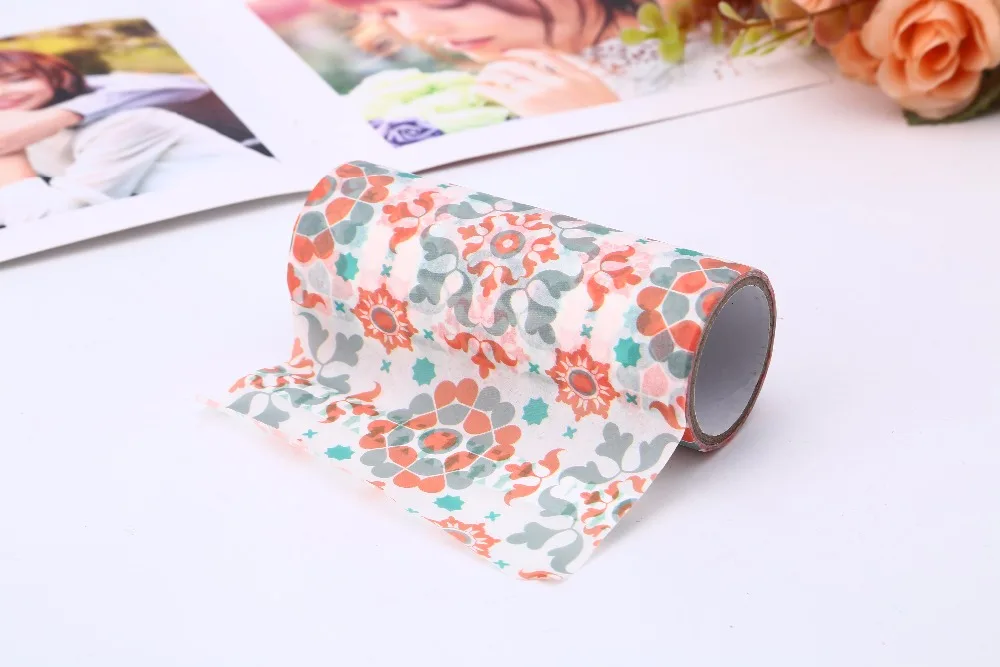Home decoration Multicolor Beautiful Patterns Cute Washi tape size is 10cm*2m