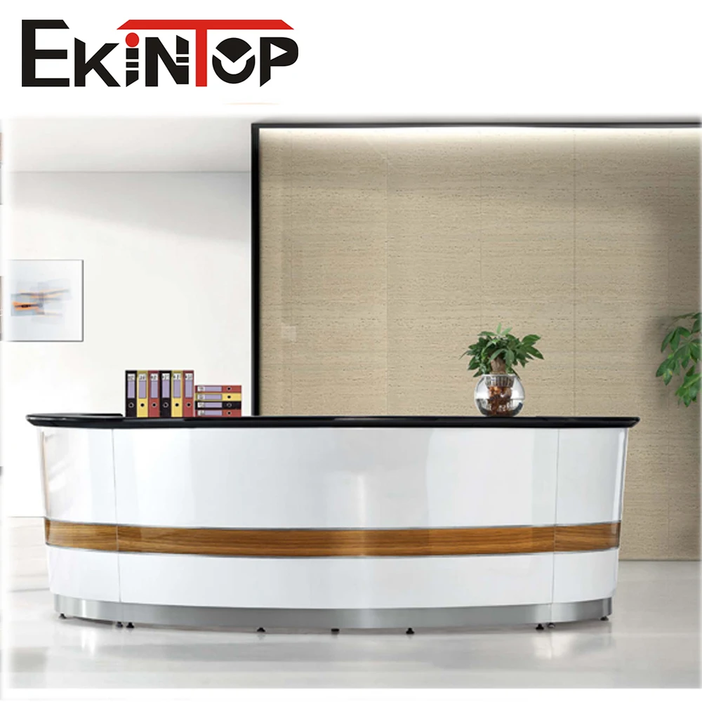 Современная офисная мебель изогнутая стойка регистрации для офисной комнаты маникюрный салон