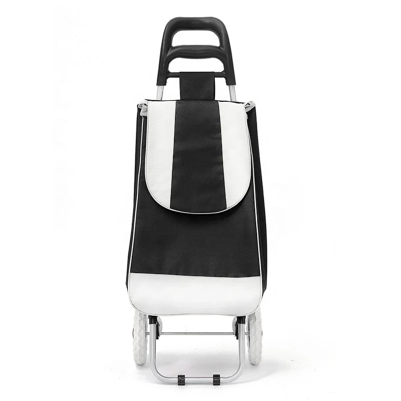 Hot selling oxford travel foldable trolley shopping bags shopping trolley bag with seat