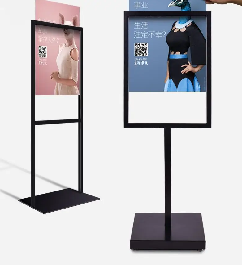 free standing metal display stand for advertising
