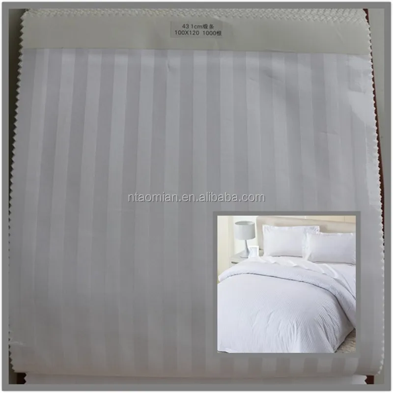
100% cotton percale hotel bed sheet fabric 1000 thread count 