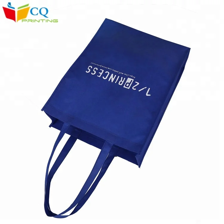 Wholesale eco-friendly cheap promotional deep blue non woven carry bag in guangzhou
