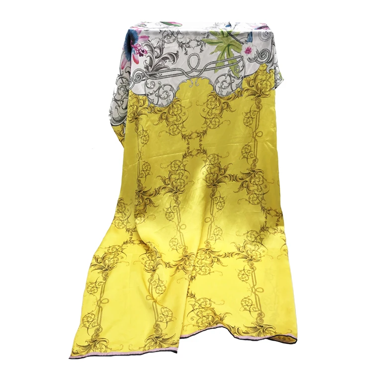 Шелковый шарф с цифровым принтом на заказ