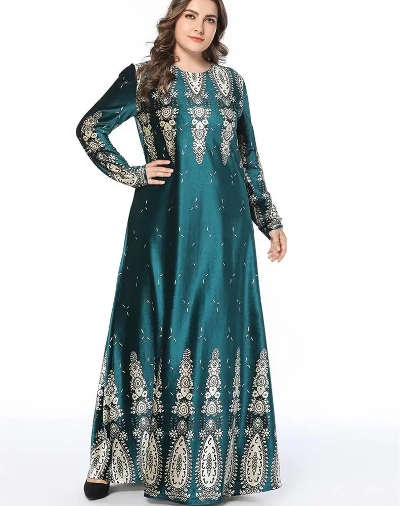 A4249 New Dubai Kaftan Fancy Abaya Jalabiya Beaded Green Caftan Dress