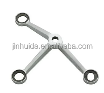 building glass spider connection fittings 200mm 304ss four arms spider polish finish flange clips 90 degree elbow glass catches