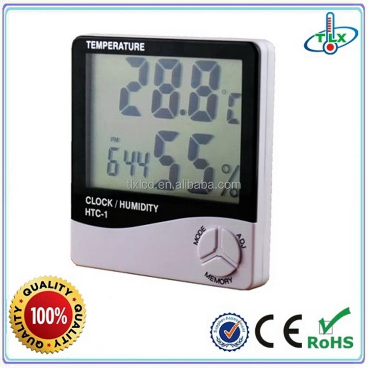Digital Temperature Humidity  Hygrostat And Thermostat Clock