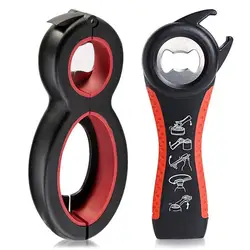 Pack of 2 5-in-1 and 6 in 1 Beer Bottle Opener for Weak Hand