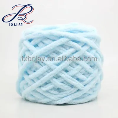 Factory Wholesale High Quality Chunky Loopy Yarn 100% Polyester Chenille 7mm Thickness for Hand