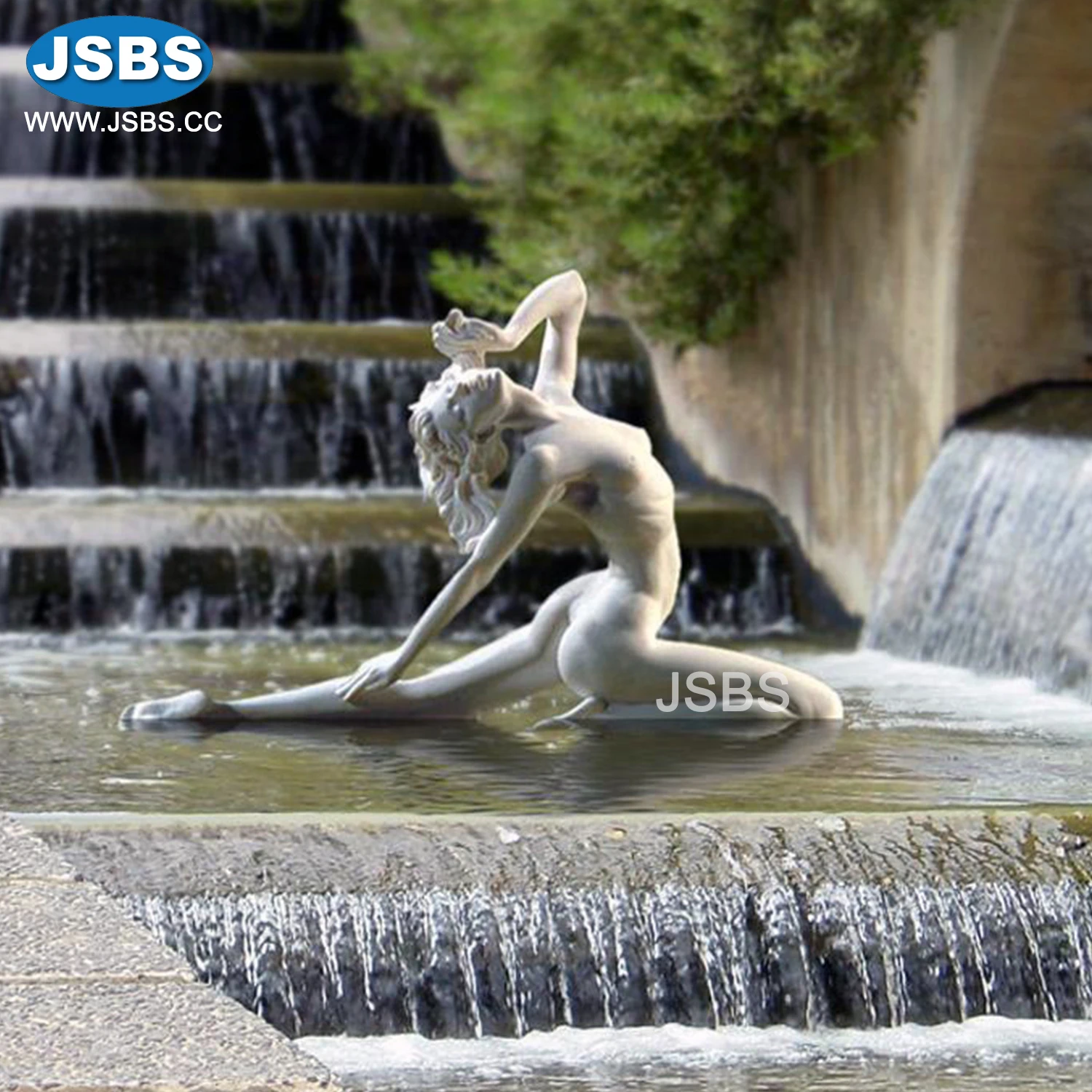 Cheap Well Polished White Marble Naked Woman Statue Sculpture