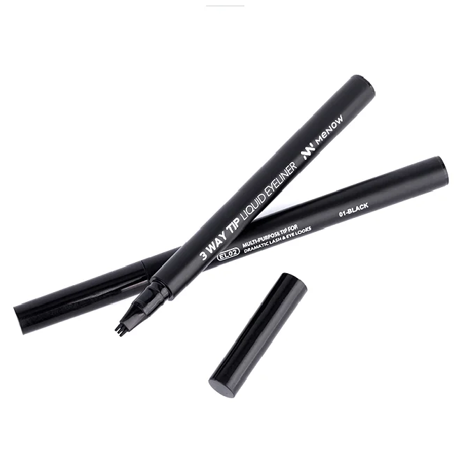 Menow EL02 Cosmetics 3 Head Makeup Liquid Eyeliner