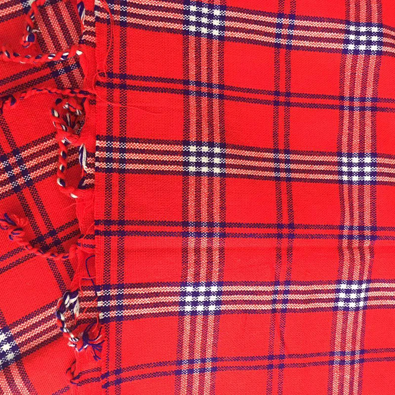 Masai Shuka  camp Blanket Bedspread Throw over 100% Acrylic yarn dyed  fabric