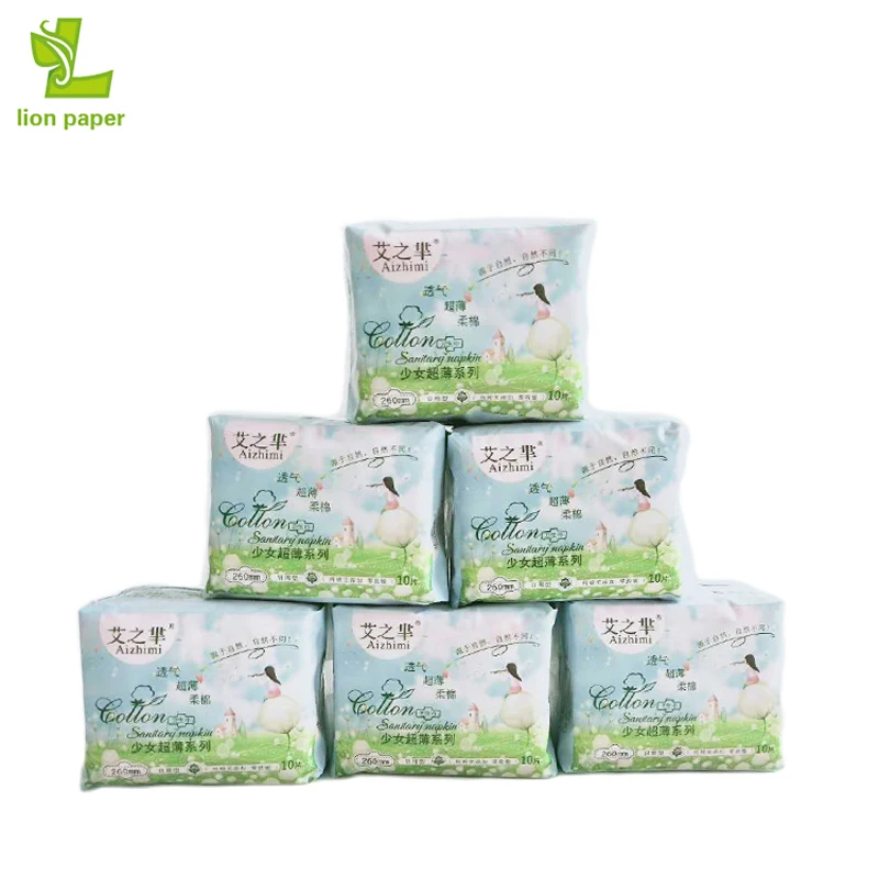 Organic soft cotton sanitary pads for women
