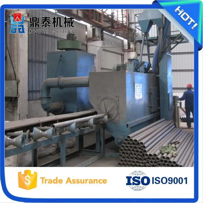 Professional steel pipe shot blasting machine, steel pipe inner and outer wall shot blaster