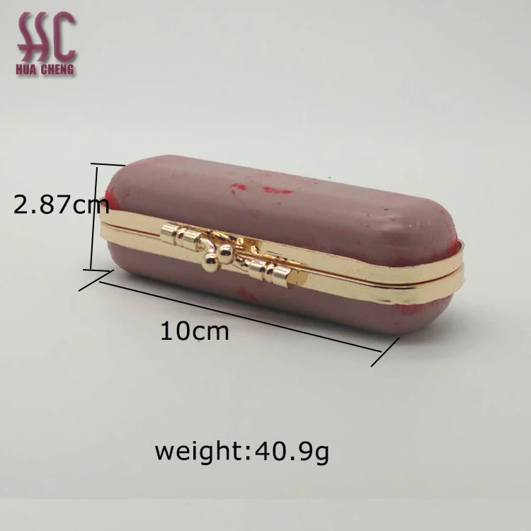 Factory wholesale special lipstick gift box packaging metal clutch type lipstick case