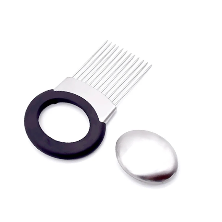 Stainless Steel Cutter Potato Onion Holder / Meat Fork Needle / Vegetable Slicer Tomato Cutter With Soap Hand Washing Machine