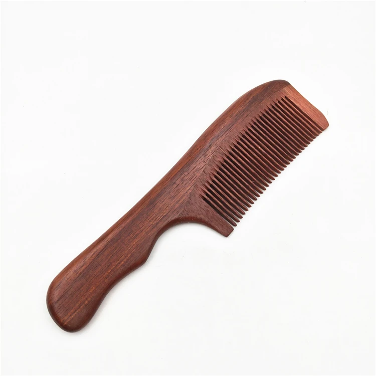 Wooden Comb Antistatic Massage HairBrush Fine Tooth Long Handle Wood Hair brush