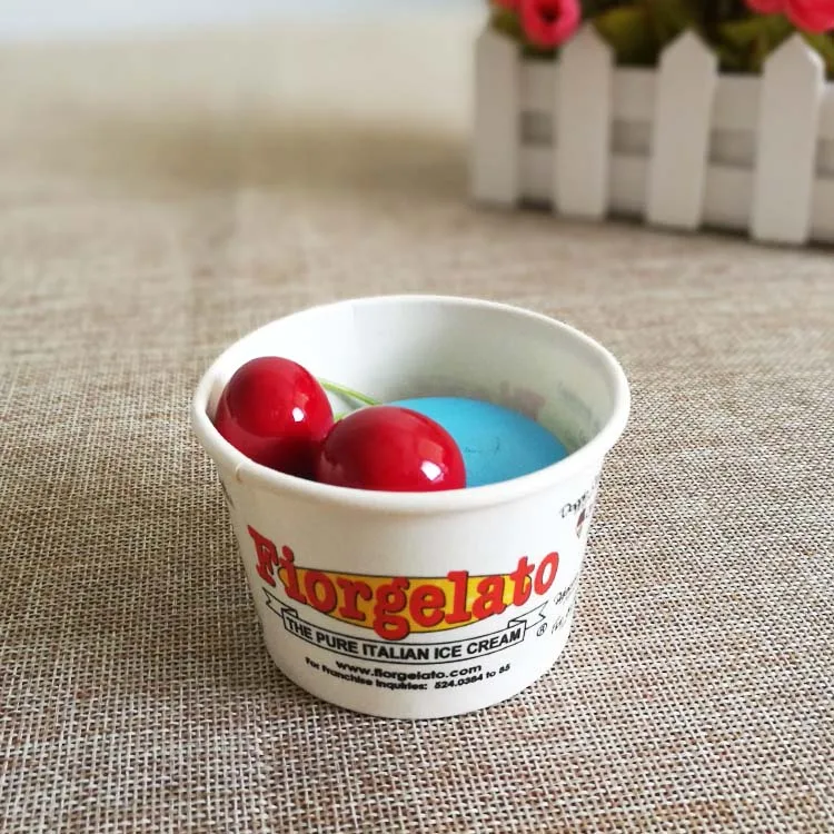 3oz 5oz 8oz decorative design paper ice cream cup Disposable paper cup leak proof ice cream ice cream yogurt paper bowl
