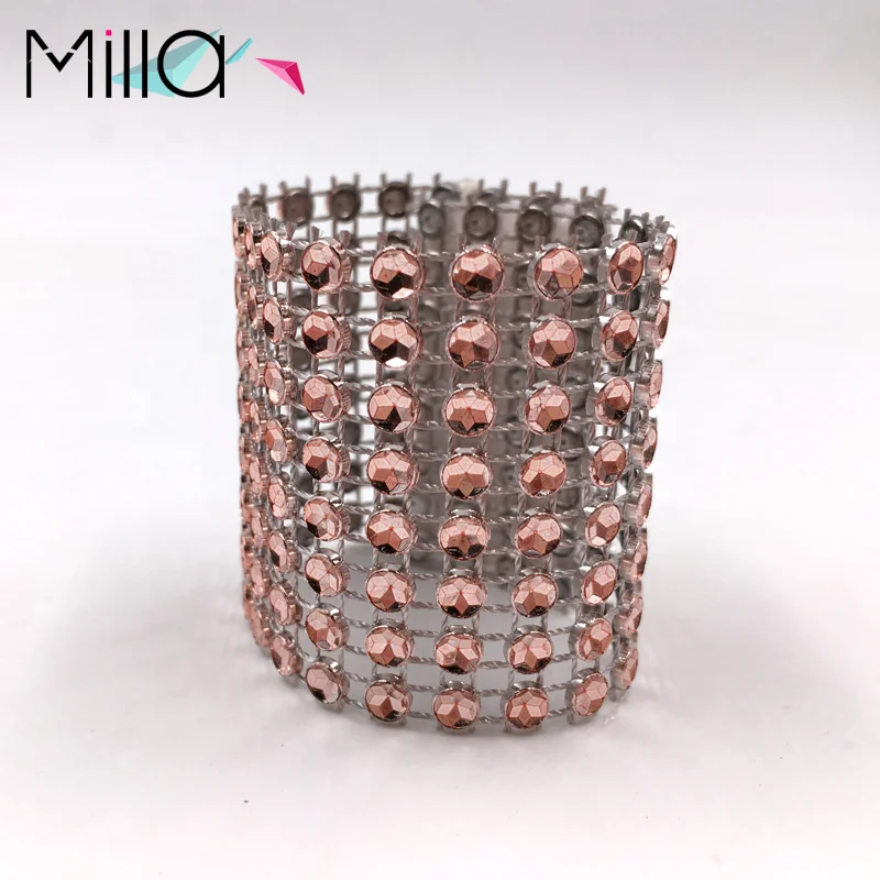 Wholesale Blush Acrylic Napkin Rings For Wedding