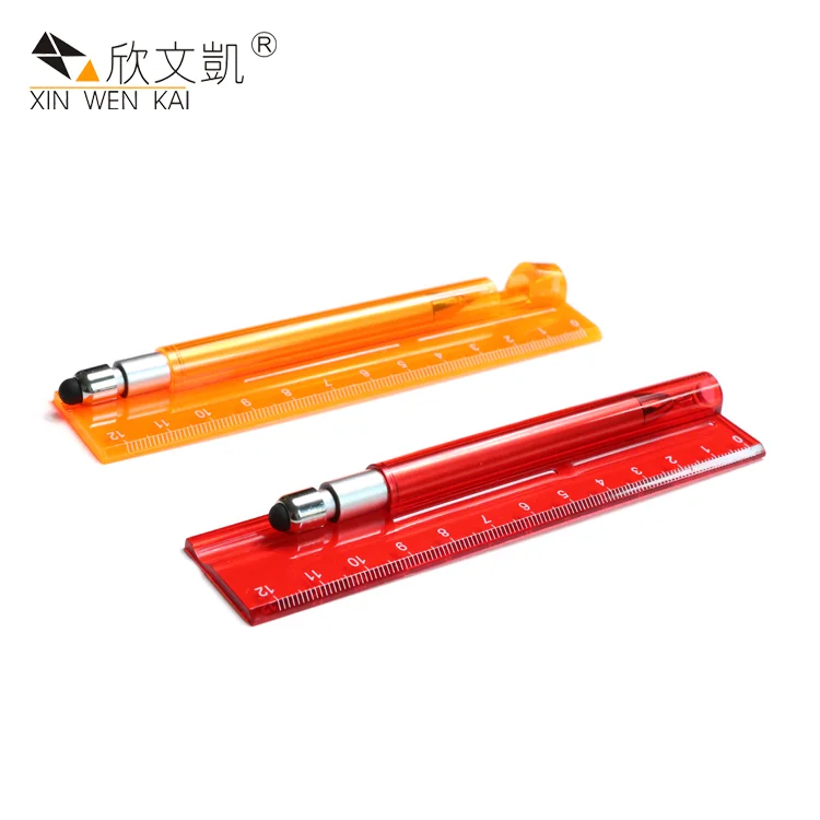 
Funny Multi Function Mobile Touch Stylus Pen Plastic Tool Ruler Pen active stylus pen 
